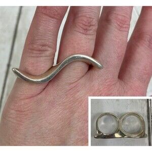 Sterling Silver 925 Double Finger Ring Size 7 & 9